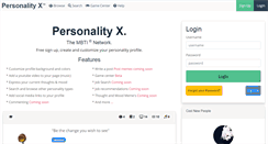 Desktop Screenshot of personalityx.com